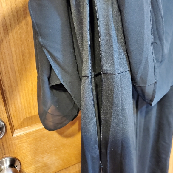 NWT Hanna Nikole Women's Black Formal Evening Dress Sleeveless Cape Size 20W - Picture 8 of 11